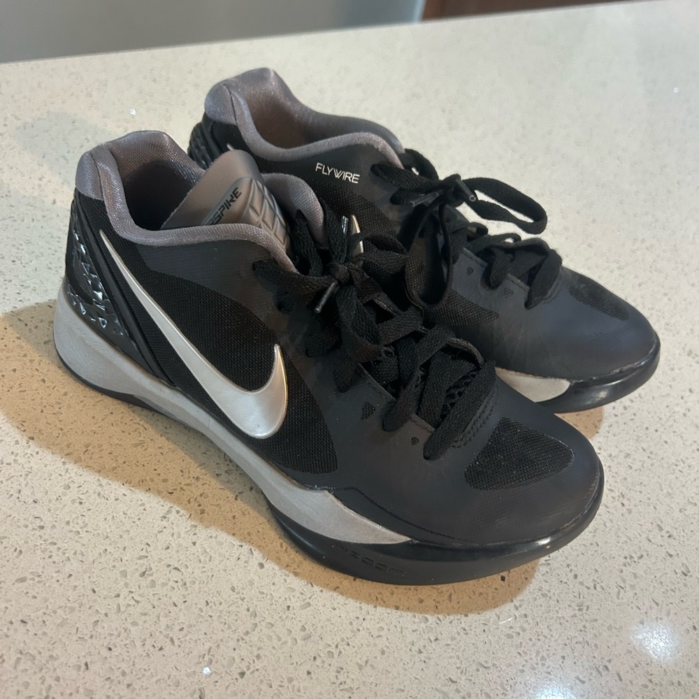 Brand New Nike Black and Silver Kids Athletic Shoes